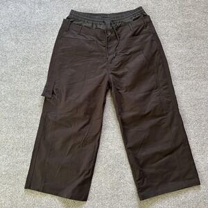 BlackTailor Cargo Pants Mens 40 Brown Wide Leg Double Waist Streetwear Tech